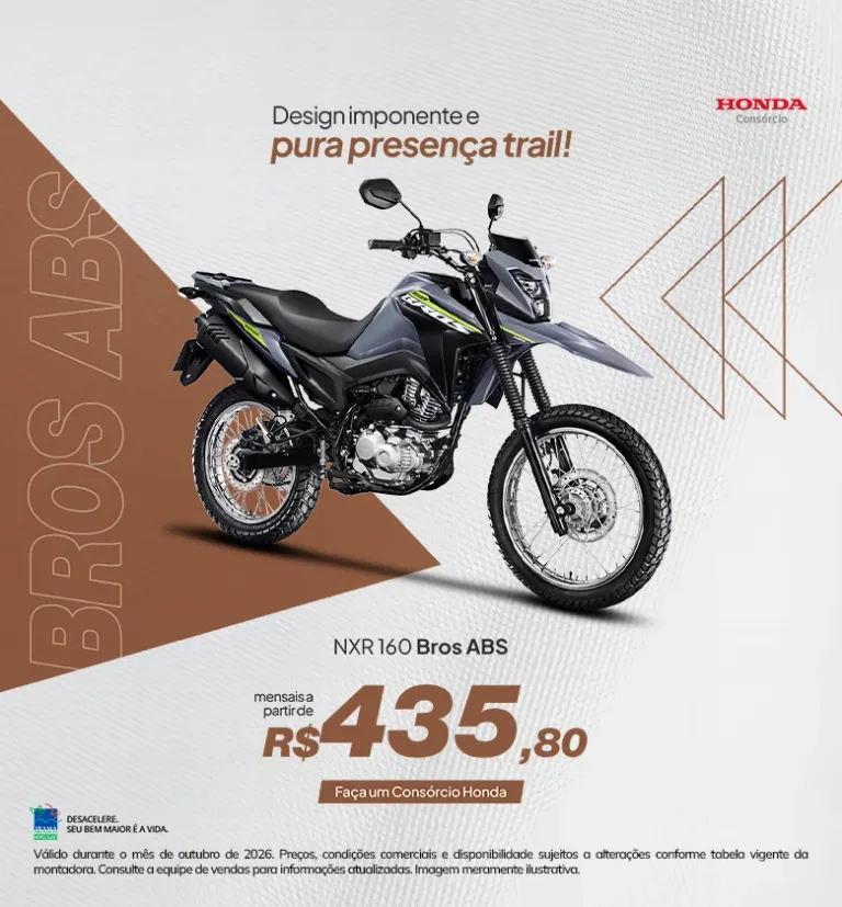 Banner Moto Scala Consórcio Honda NXR160 Bros ABS
