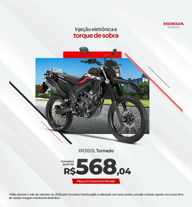 Banner Moto Scala Consórcio Honda XR300L Tornado